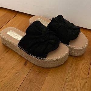Black espadrille sandals